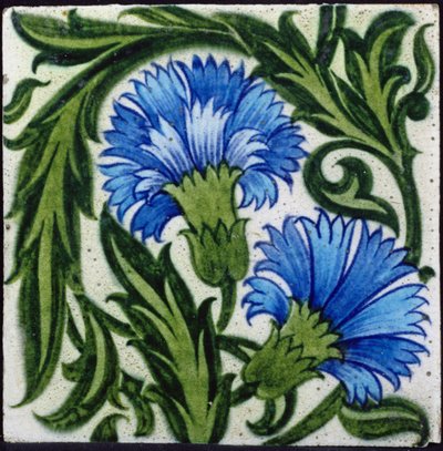 Tile with Floral Design by William de Morgan